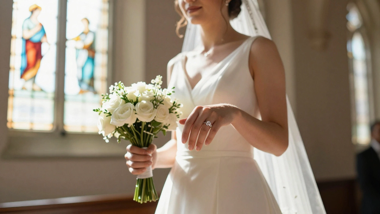 Do You Wear Your Engagement Ring When You Walk Down the Aisle?