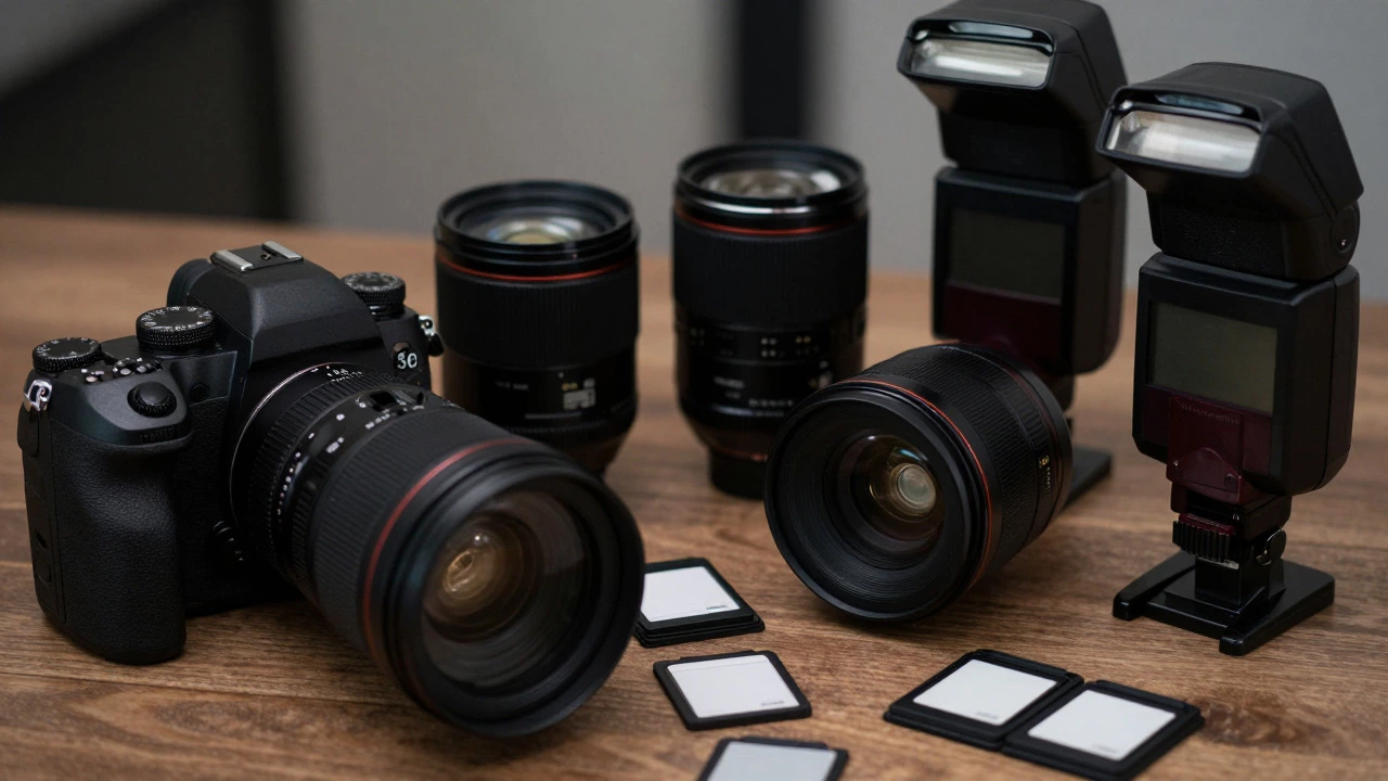 Professional camera gear and lenses